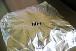 Holes in packet